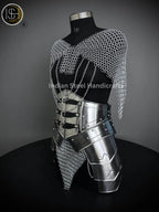 Steel Corset Armor: Medieval Chainmail Top & Skirt - SCA LARP Cosplay
