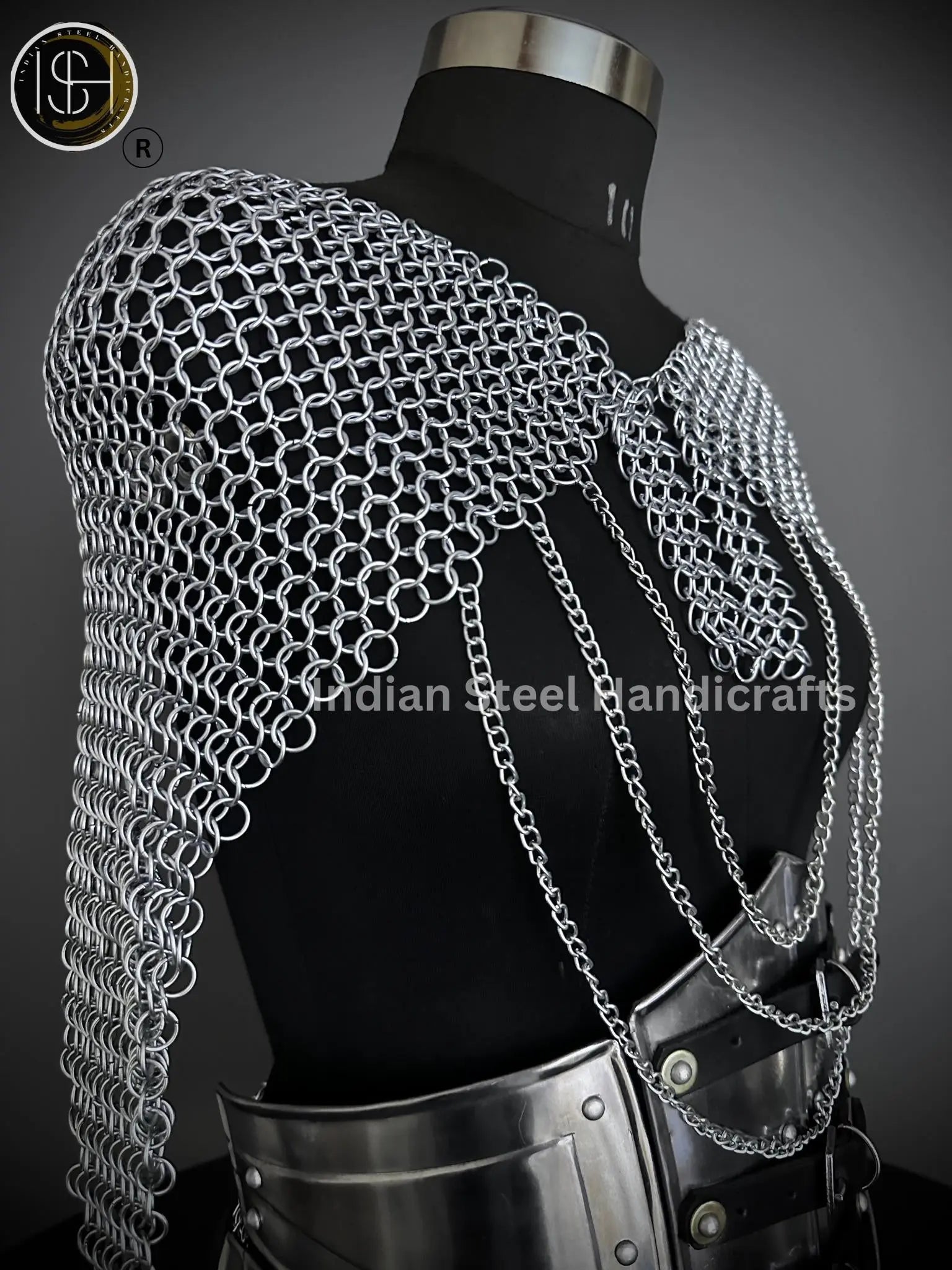 Steel Corset Armor: Medieval Chainmail Top & Skirt - SCA LARP Cosplay