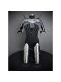 Medieval Ancient Gorget Pauldron & Leg Armor,Chainmail Top, Cosplay, Sca Armor, Larp Armor, Fantasy Armor, Gift for women. ISH Collection
