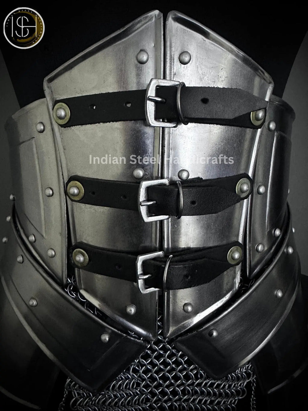 Medieval Steel Corset Armor: Chainmail Skirt, SCA LARP Cosplay