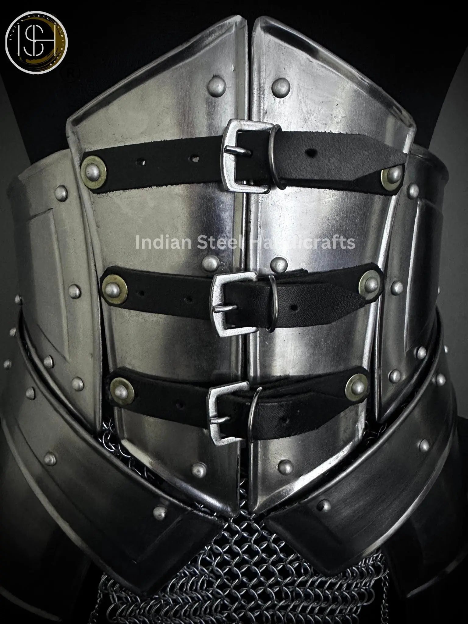 Medieval Steel Corset Armor: Chainmail Skirt, SCA LARP Cosplay