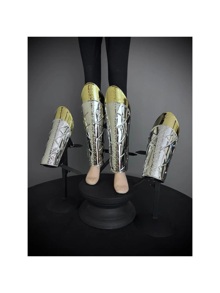 Medieval Knight leg Armor, Bracers Armor, Larp Armor, fantasy Armor Cosplay Armor, Sca Armor, Gift for Men/Women. ISH Collection
