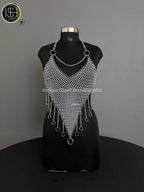 Chainmail Harness, Chainmail Chains Layers top, Jump Rings Costume, Wedding Cosplay Costume,Larp , Cosplay, Sca Armor, Gift For Women. ISH Collection