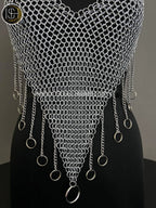 Chainmail Harness, Chainmail Chains Layers top, Jump Rings Costume, Wedding Cosplay Costume,Larp , Cosplay, Sca Armor, Gift For Women. ISH Collection