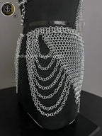 Chainmail Harness, Chainmail Chains Layers top & Skirt, Rings Costume, Wedding Cosplay Costume, Larp , Cosplay, Sca Armor, Gift For Women. ISH Collection