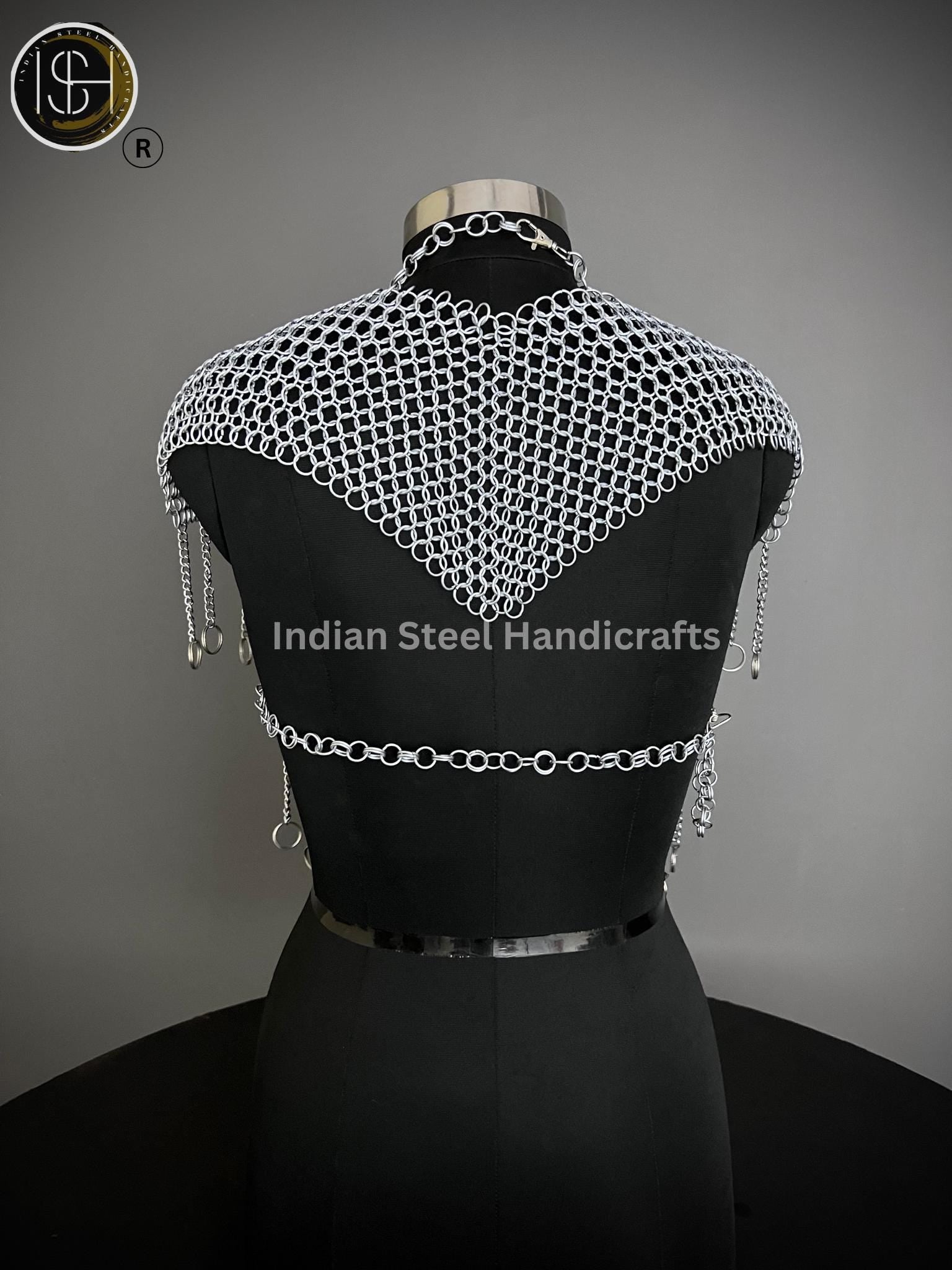 Chainmail Harness, Chainmail Chains Layers top, Jump Rings Costume, Wedding Cosplay Costume, Larp , Cosplay, Sca Armor, Gift For Women.