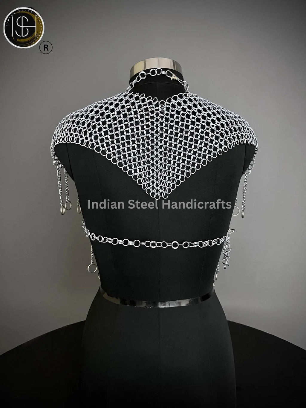 Chainmail Harness, Chainmail Chains Layers top, Jump Rings Costume, Wedding Cosplay Costume, Larp , Cosplay, Sca Armor, Gift For Women. ISH Collection
