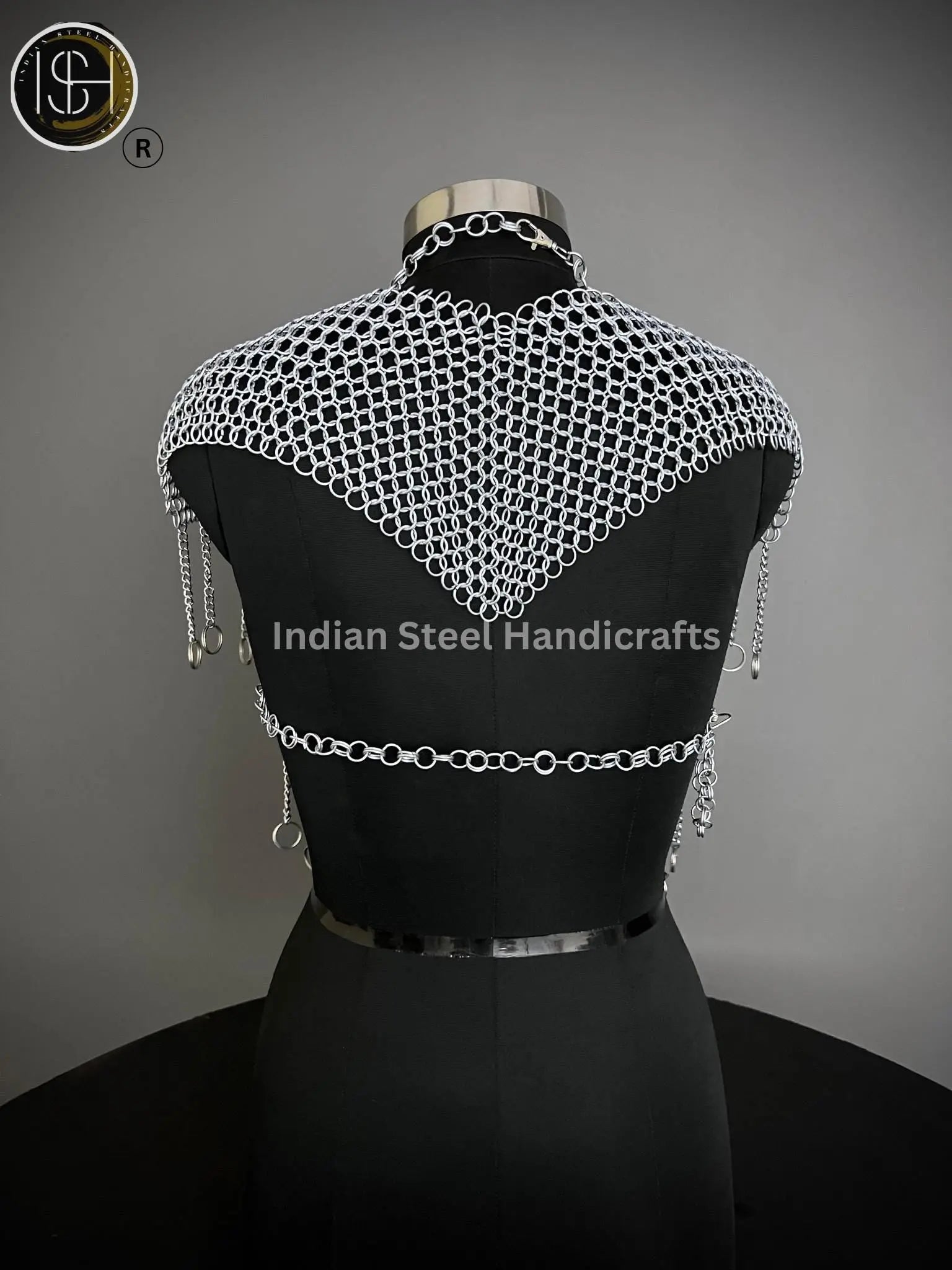Chainmail Harness, Chainmail Chains Layers top, Jump Rings Costume, Wedding Cosplay Costume, Larp , Cosplay, Sca Armor, Gift For Women. ISH Collection