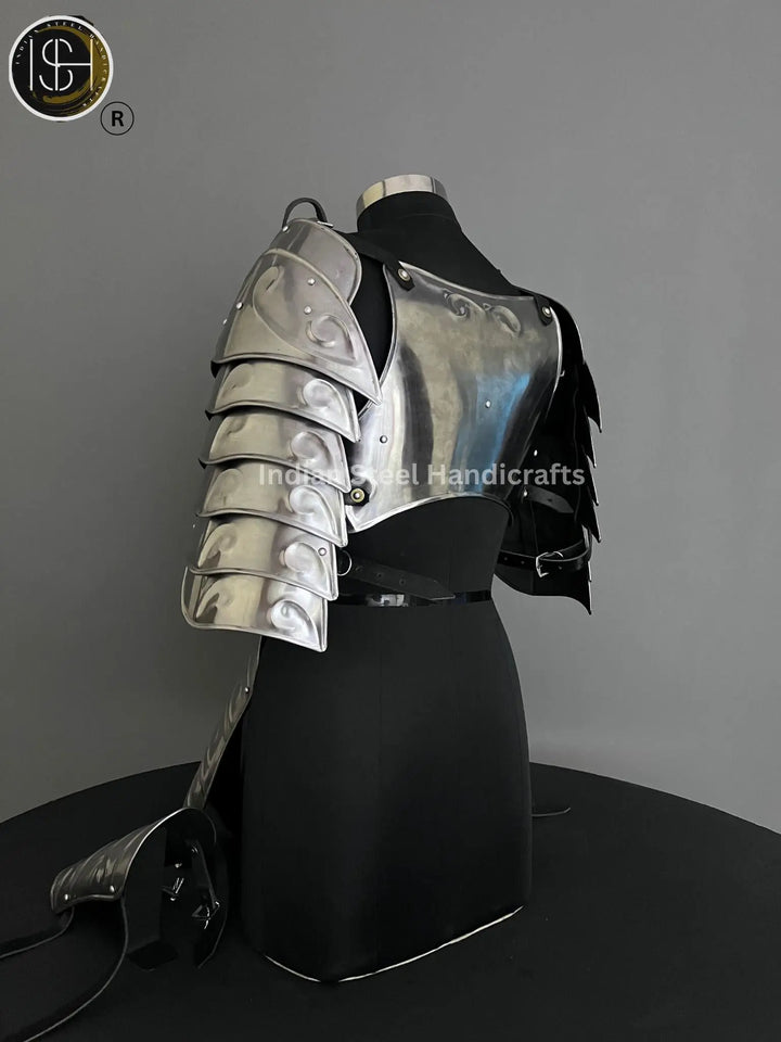Medieval Knight Lady Armor: Steel Female Costume - LARP Cosplay