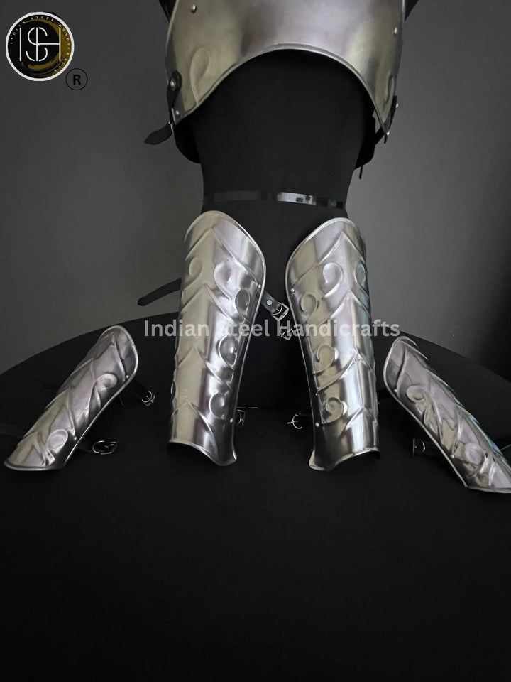 Medieval Knight Lady Armor: Steel Female Costume - LARP Cosplay