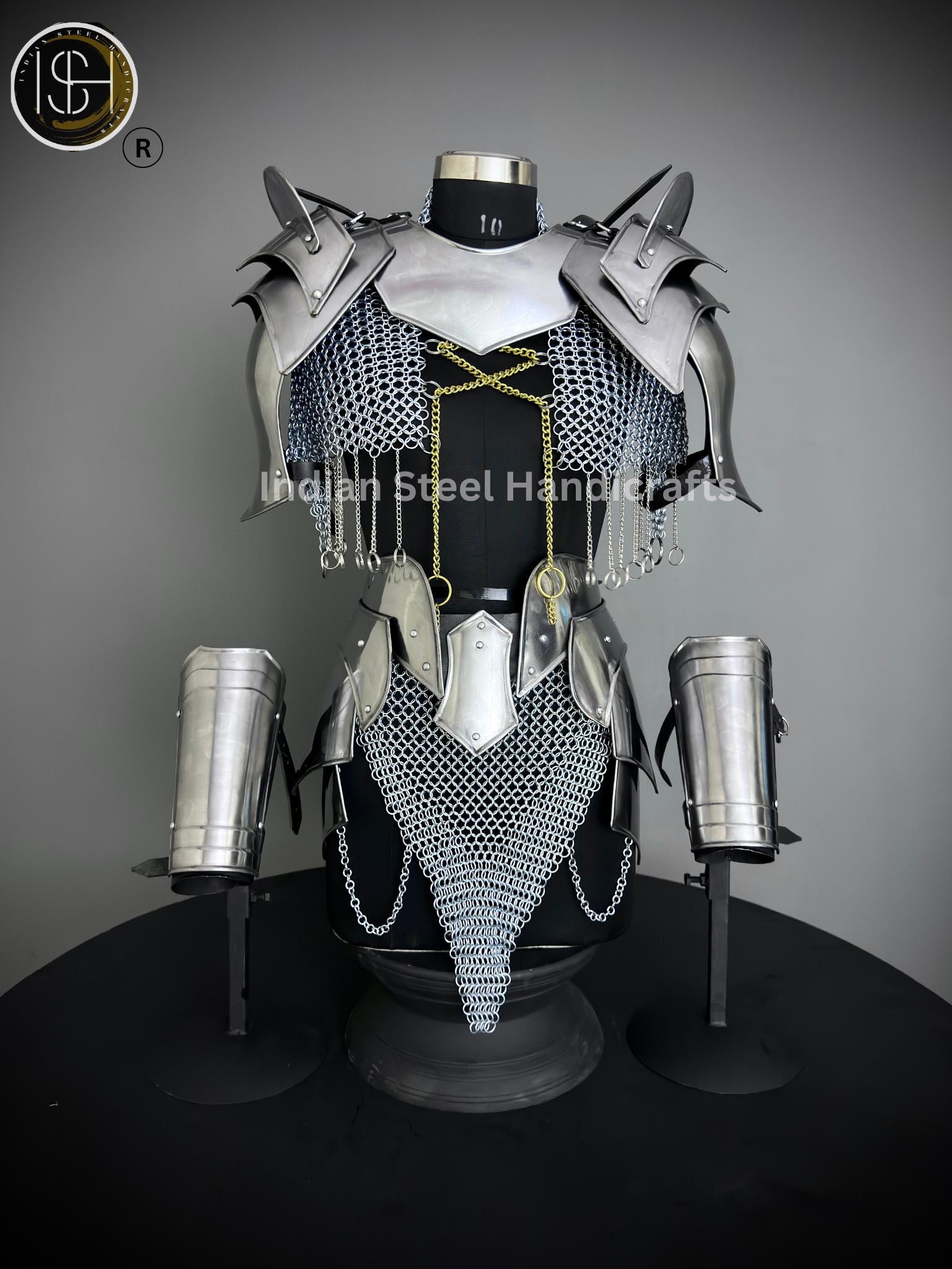 Medieval Cuirass Armor, Brave Lady Armor,Chainmail Armor, Cosplay Armor, Sca Armor, Larp Armor, Fantasy Armor, Gift for women.