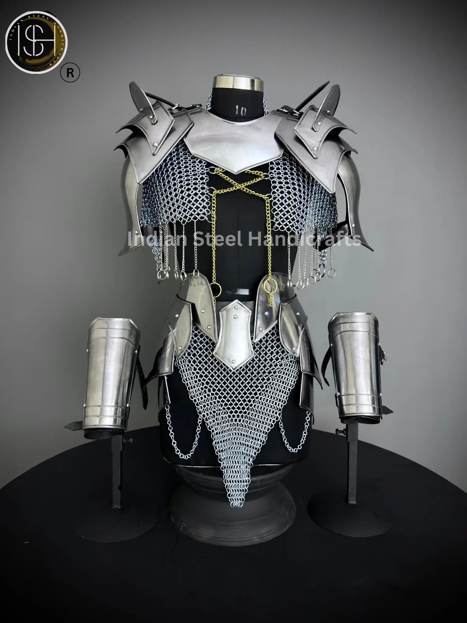 Medieval Cuirass Armor, Brave Lady Armor,Chainmail Armor, Cosplay Armor, Sca Armor, Larp Armor, Fantasy Armor, Gift for women. ISH Collection