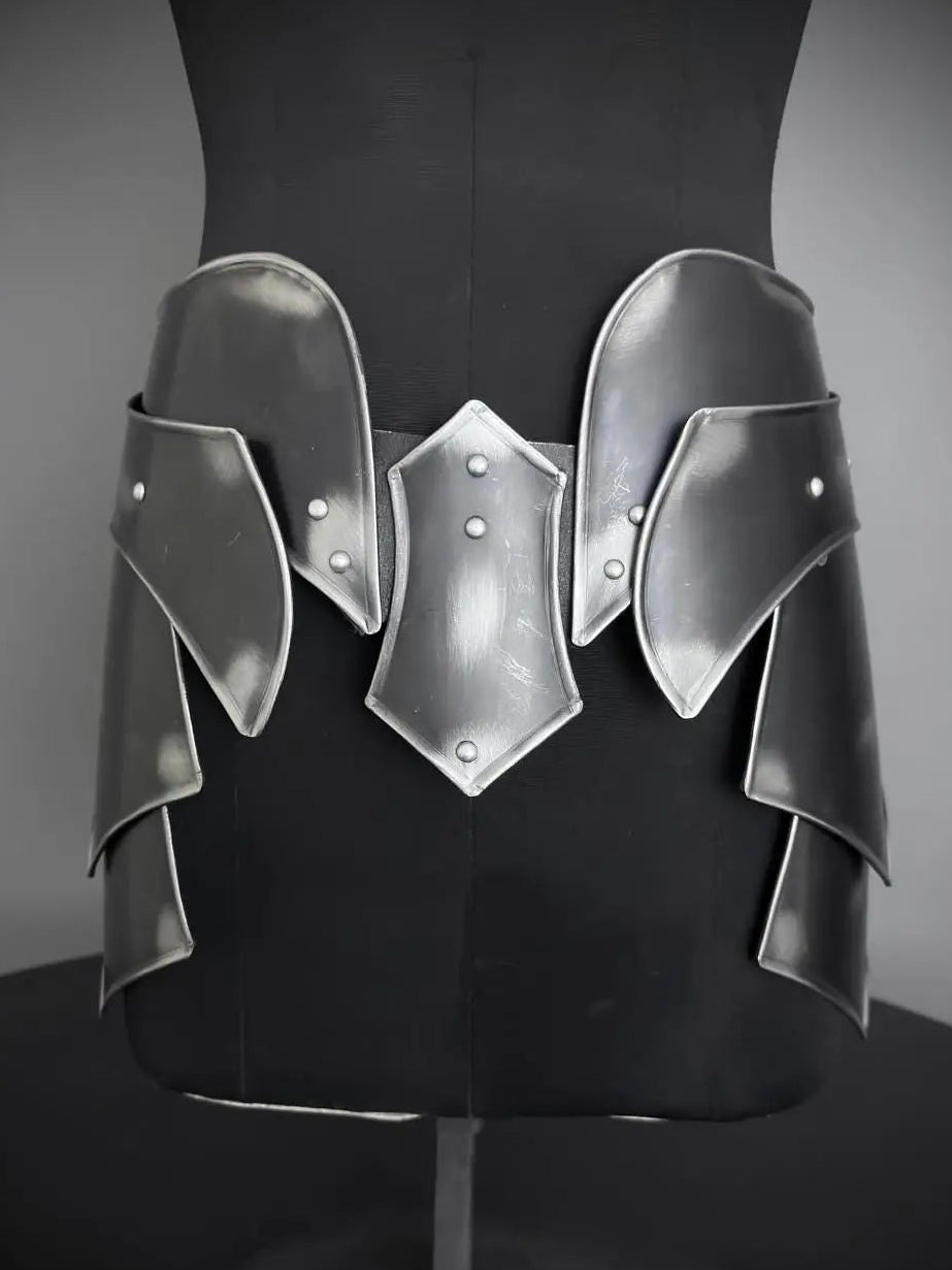 Steel Lady Armor Belt: Medieval Knight Costume, SCA LARP Cosplay