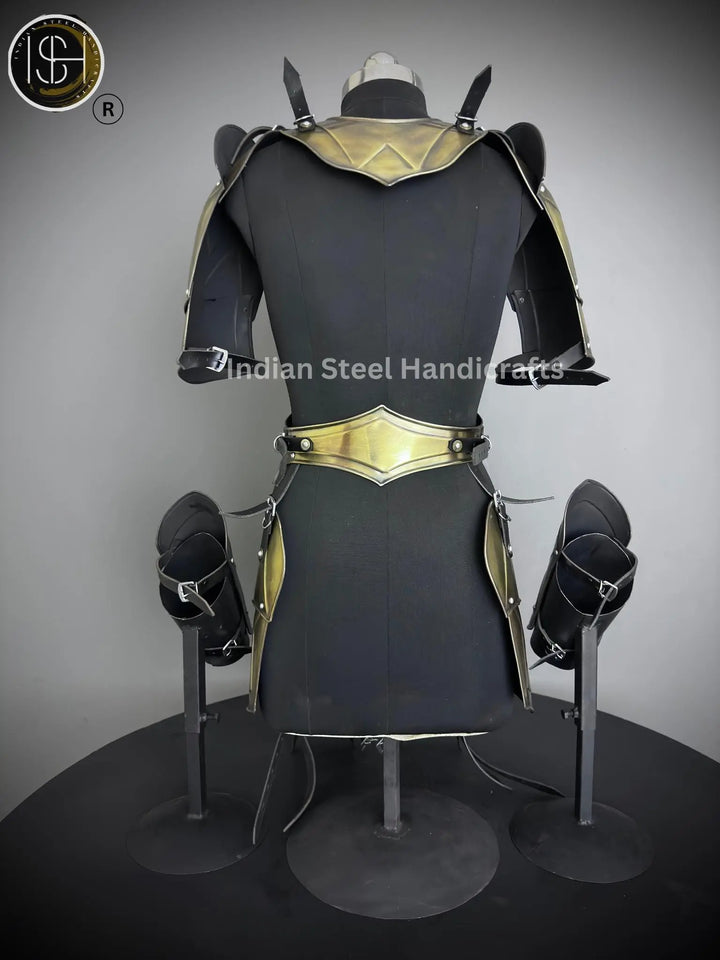 Medieval Cuirass Armor: 20 Gauge Steel Brave Lady Cosplay Set
