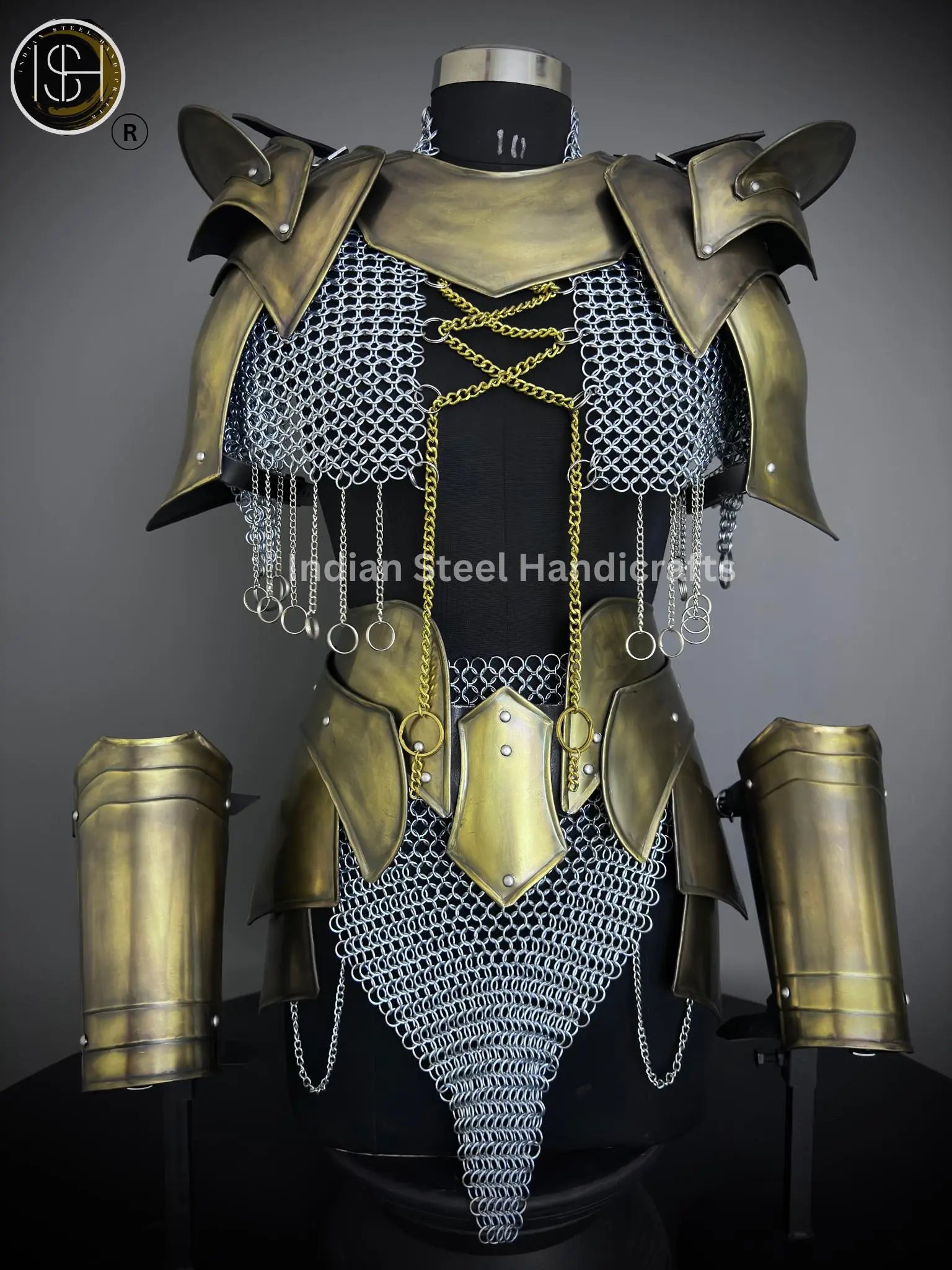 Medieval Cuirass Armor, Brave Lady Armor, Chainmail Armor, Cosplay Armor, Sca Armor, Larp Armor, Fantasy Armor, Gift for women. ISH Collection