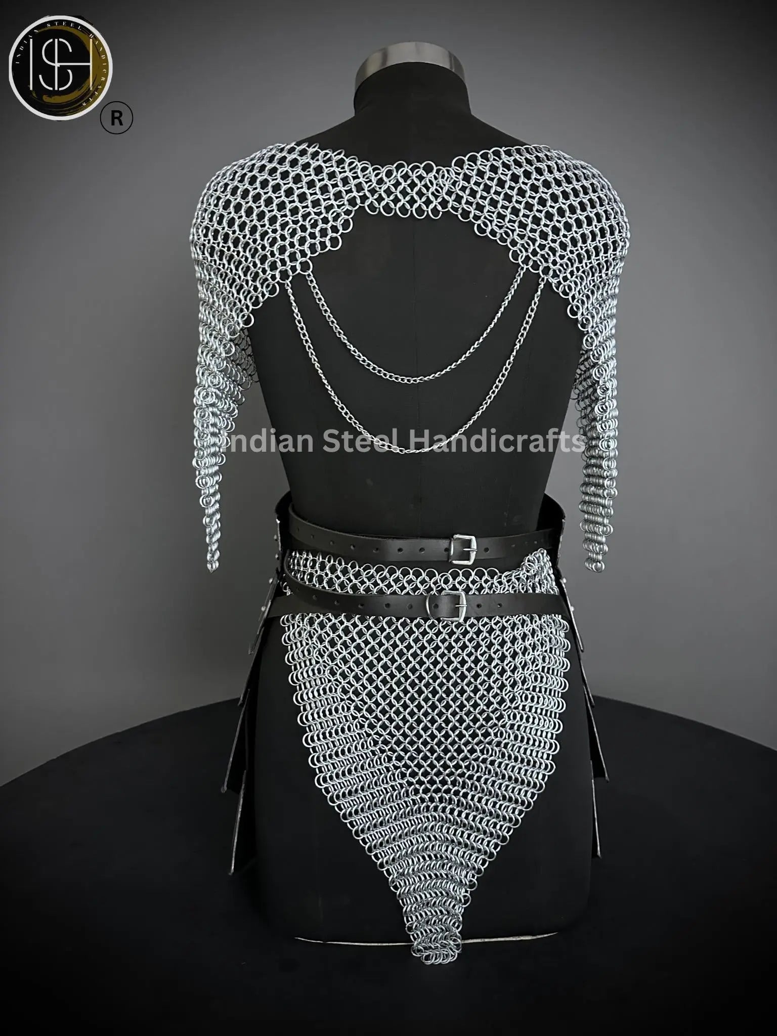 Medieval Ancient Corset Armor, Brave Lady Armor,Chainmail Top & Skirt, Cosplay Armor, Sca Armor, Larp Armor, Fantasy Armor, Gift for women. ISH Collection