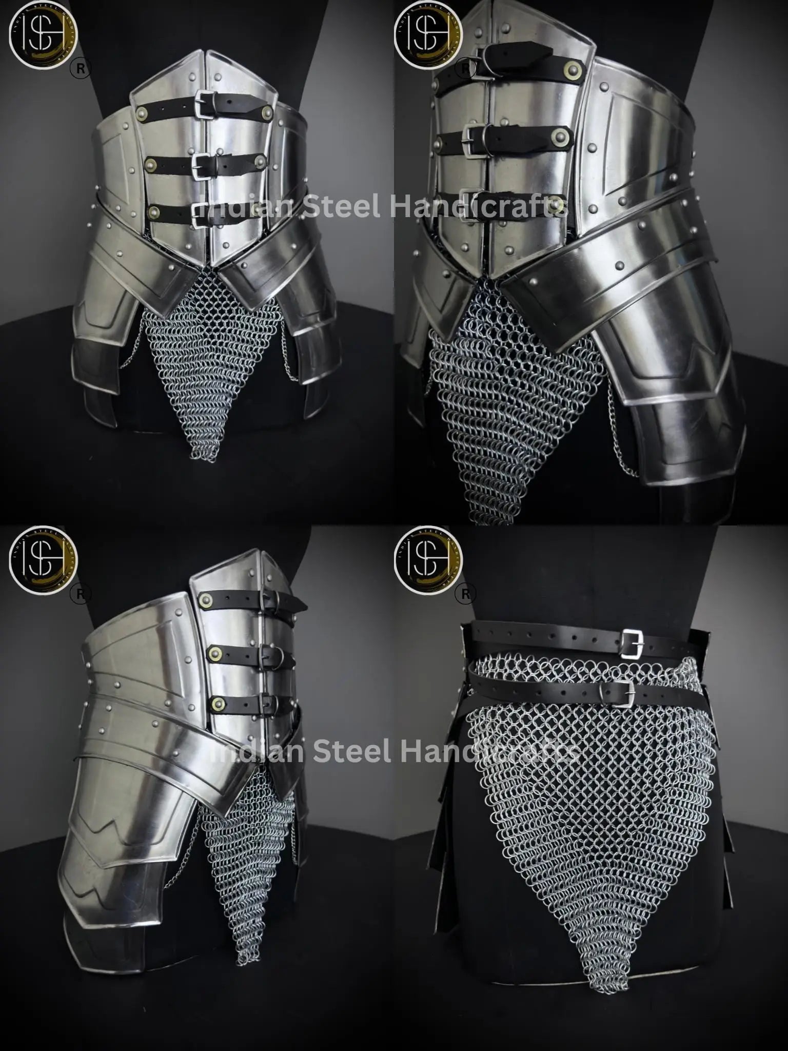 Steel Corset Armor: Medieval Chainmail Top & Skirt - SCA LARP Cosplay