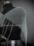Steel Corset Armor: Medieval Chainmail Top & Skirt - SCA LARP Cosplay