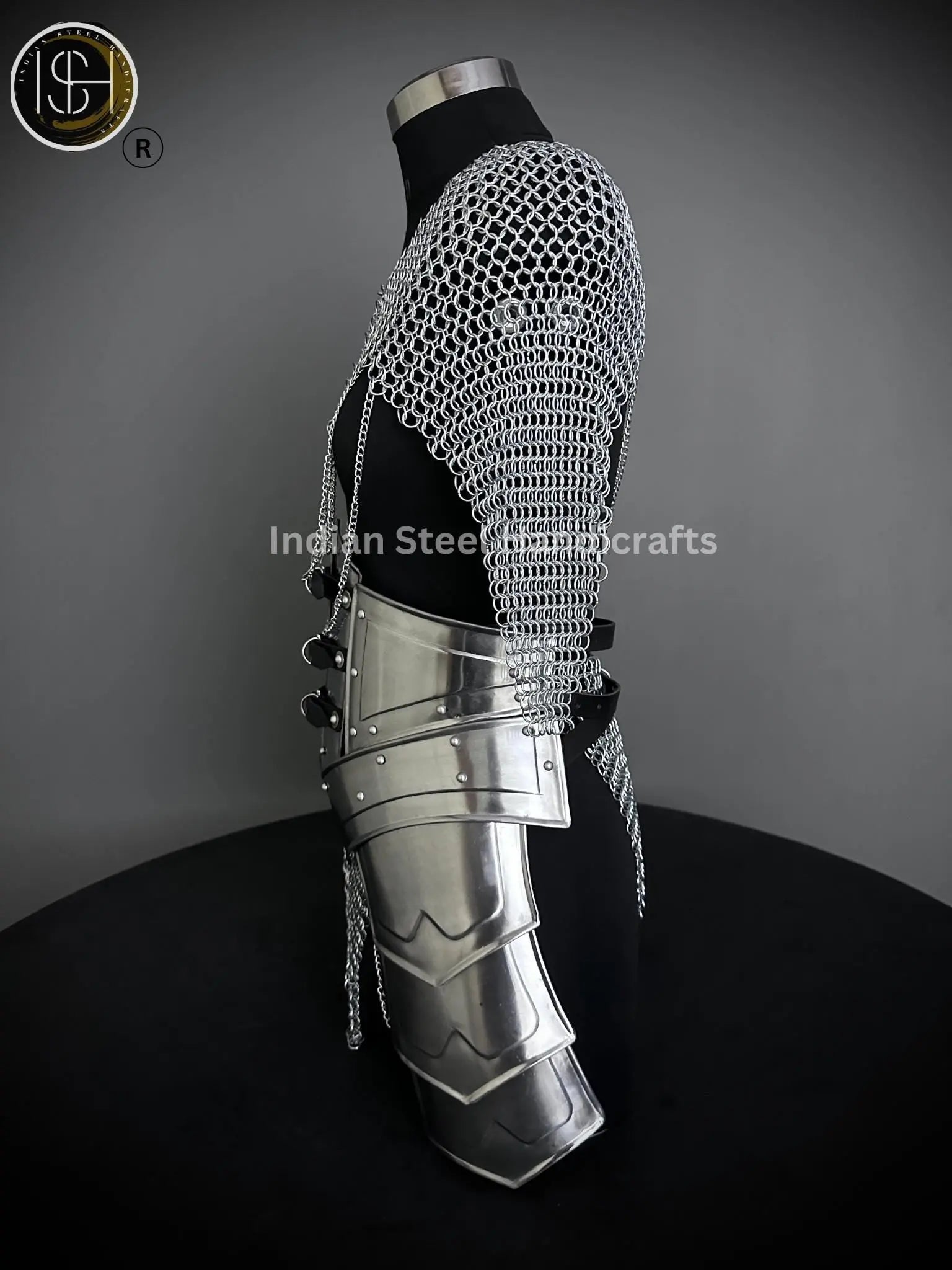 Steel Corset Armor: Medieval Chainmail Top & Skirt - SCA LARP Cosplay