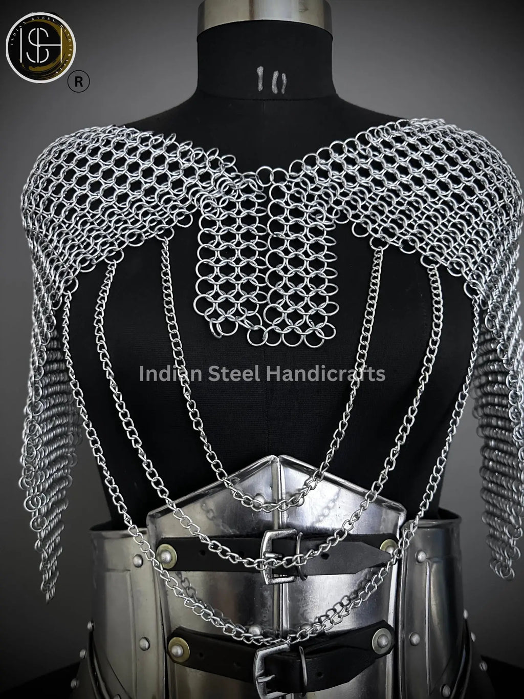 Steel Corset Armor: Medieval Chainmail Top & Skirt - SCA LARP Cosplay