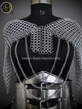 Steel Corset Armor: Medieval Chainmail Top & Skirt - SCA LARP Cosplay