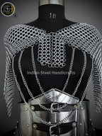 Steel Corset Armor: Medieval Chainmail Top & Skirt - SCA LARP Cosplay