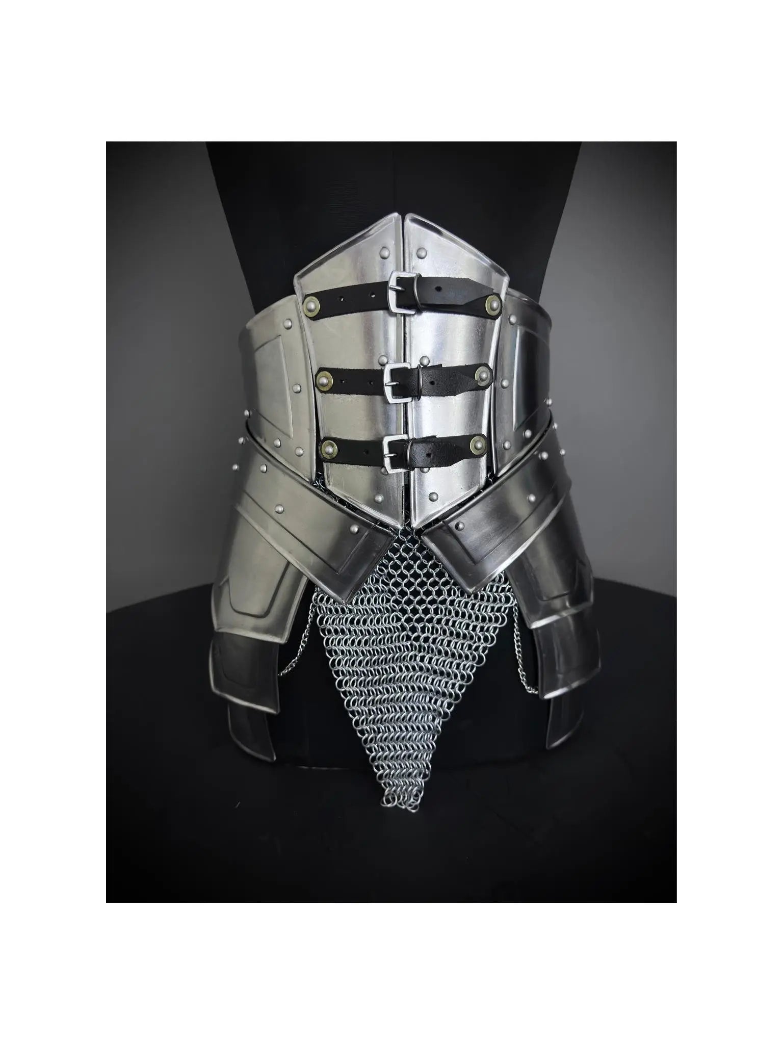 Medieval Ancient Corset, Brave Lady Armor,Chainmail Skirt, Cosplay Armor, Sca Armor, Larp Armor, Fantasy Armor, Gift for women. ISH Collection