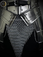 Medieval Steel Corset Armor: Chainmail Skirt, SCA LARP Cosplay