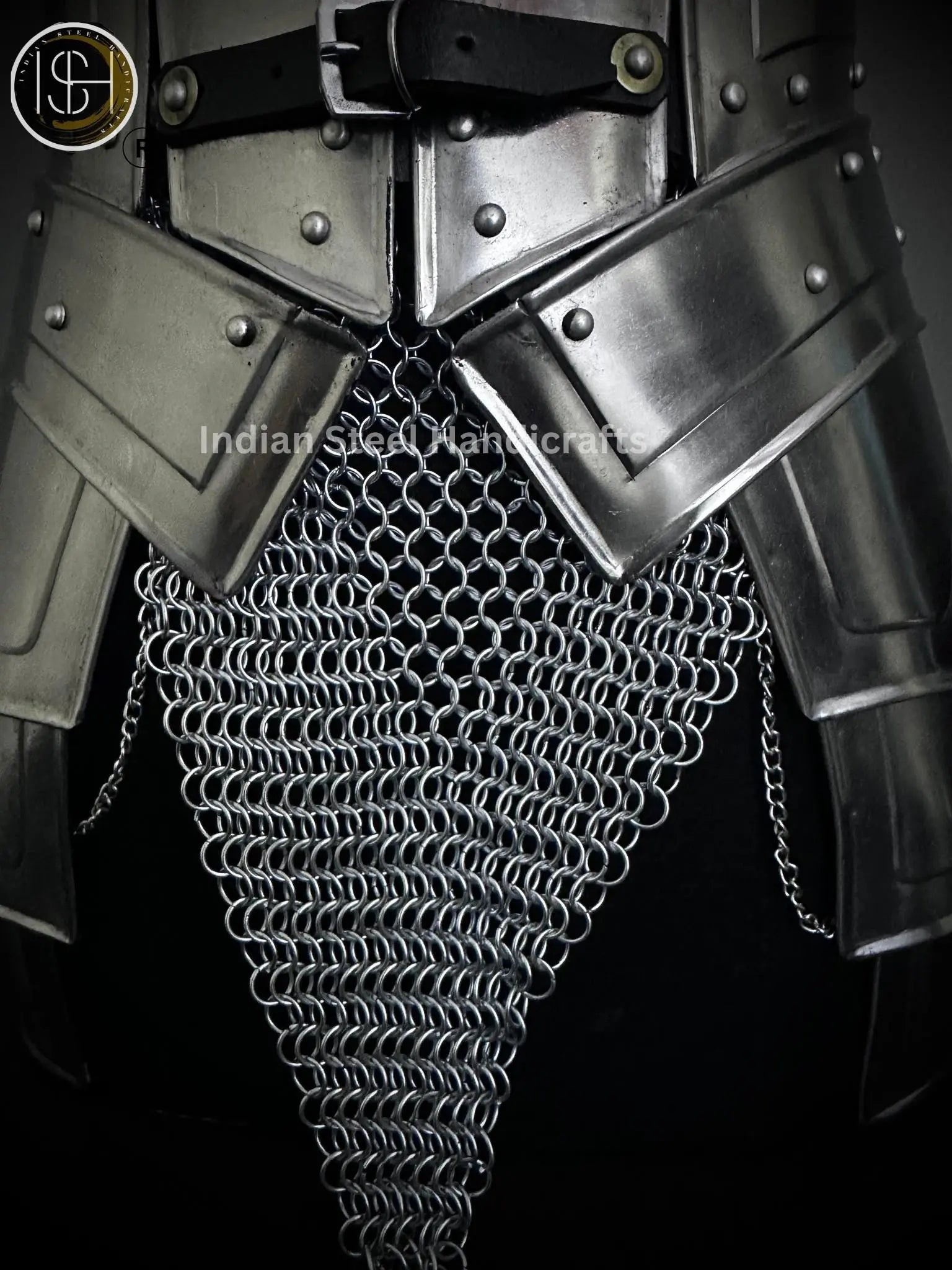 Medieval Steel Corset Armor: Chainmail Skirt, SCA LARP Cosplay