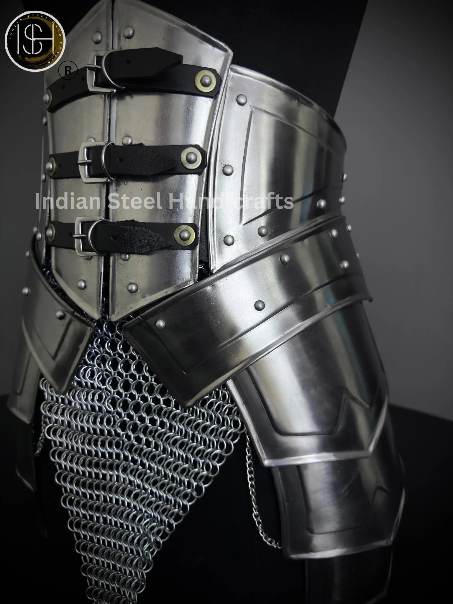 Medieval Steel Corset Armor: Chainmail Skirt, SCA LARP Cosplay
