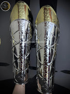 Medieval Knight leg Armor, Bracers Armor, Larp Armor, fantasy Armor Cosplay Armor, Sca Armor, Gift for Men/Women. ISH Collection