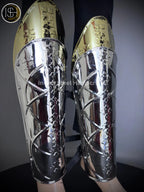 Medieval Knight leg Armor, Bracers Armor, Larp Armor, fantasy Armor Cosplay Armor, Sca Armor, Gift for Men/Women. ISH Collection