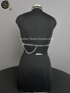 Chainmail Harness, Chainmail Chains Layers top, Jump Rings Costume, Wedding Cosplay Costume,Larp , Cosplay, Sca Armor, Gift For Women. ISH Collection