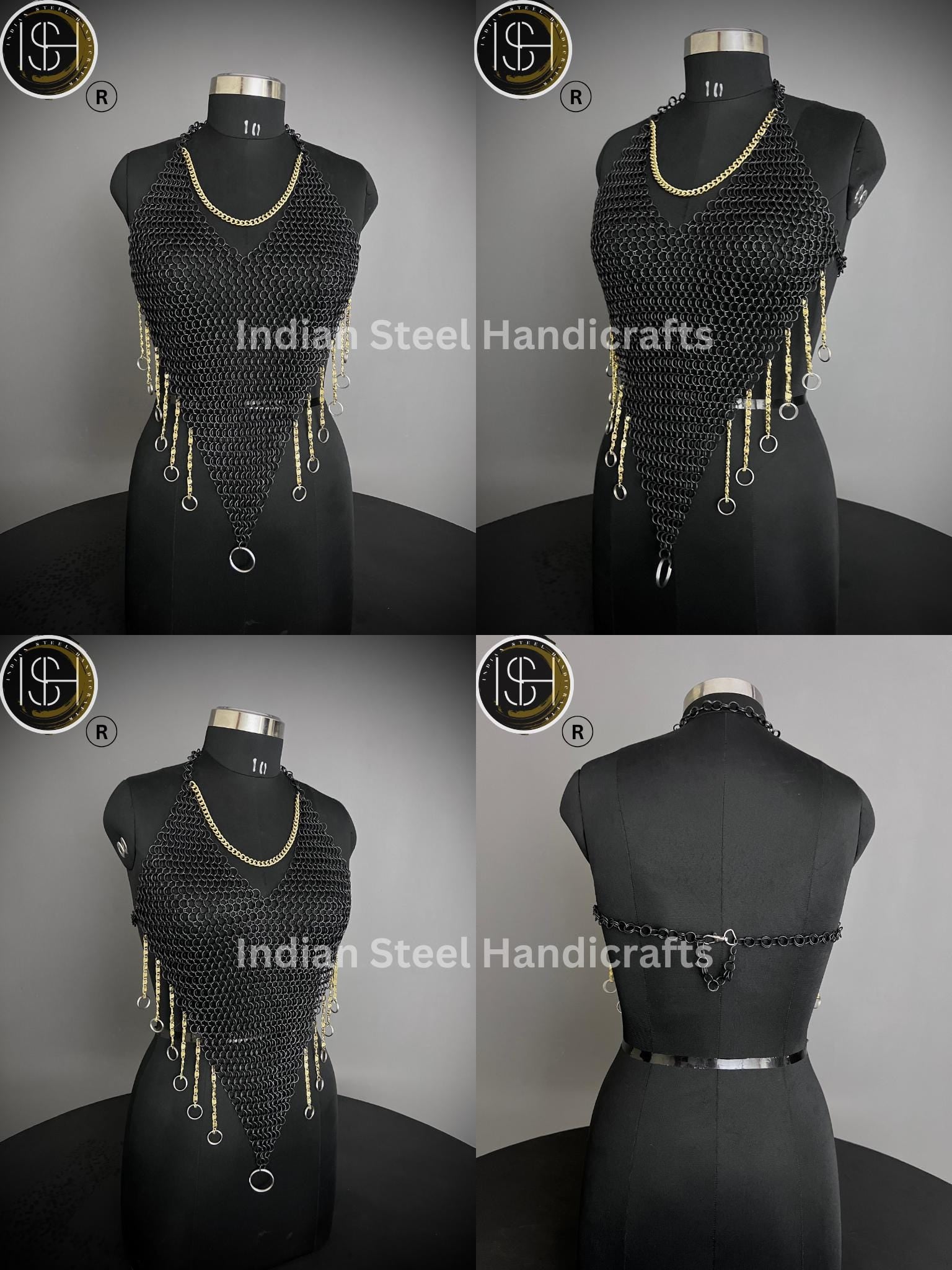 Chainmail Harness, Chainmail Chains Layers top, Jump Rings Costume, Wedding Cosplay Costume,Larp , Cosplay, Sca Armor, Gift For Women.