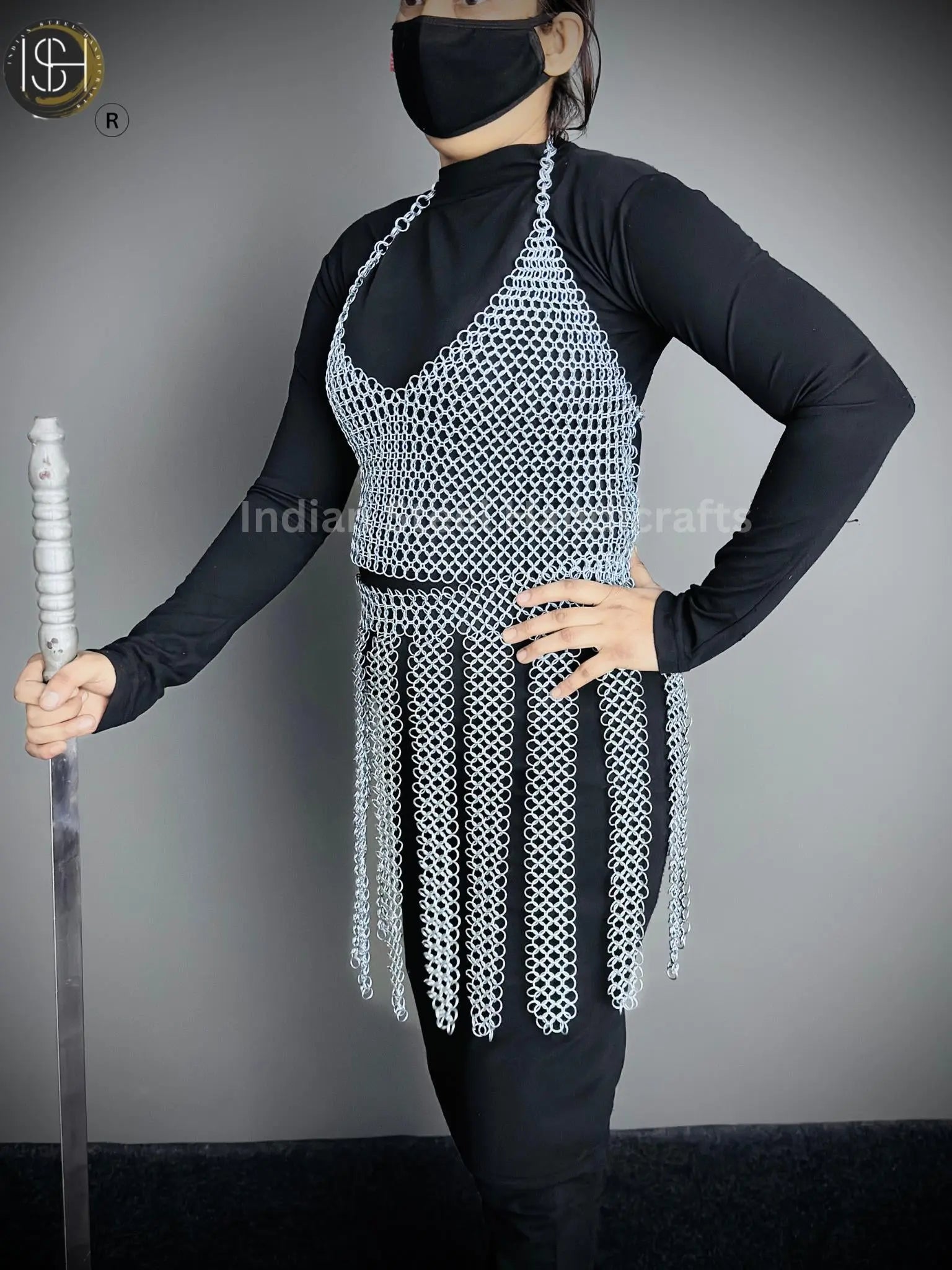 Viking Skirt Top, Ren faire Chainmail Handmade Armor, Cosplay Armor, SCA Armor, Larp Costume, Christmas Gift, Gift for Her ISH Collection