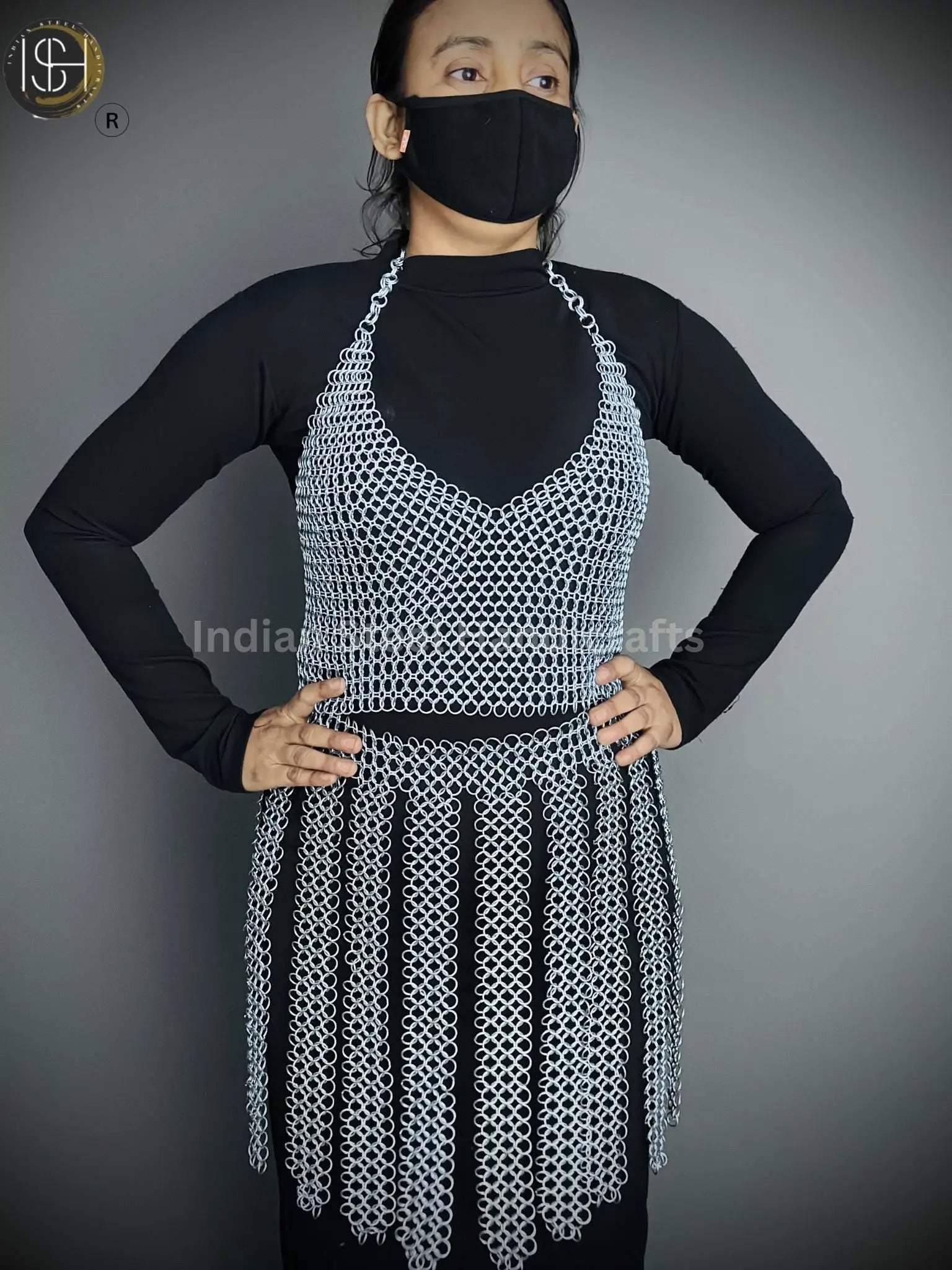 Viking Skirt Top, Ren faire Chainmail Handmade Armor, Cosplay Armor, SCA Armor, Larp Costume, Christmas Gift, Gift for Her ISH Collection