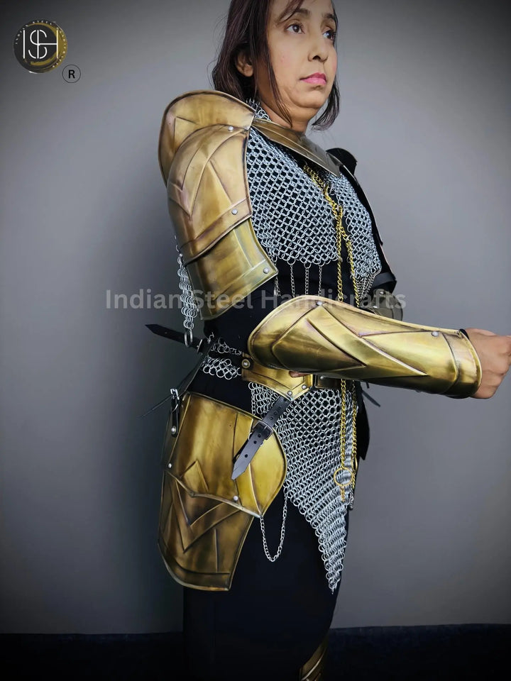 Medieval Knight Armor, Brave Lady Armor, Cosplay Armor, Sca Armor, Larp Armor, Fantasy Armor, Gift for women. ISH Collection