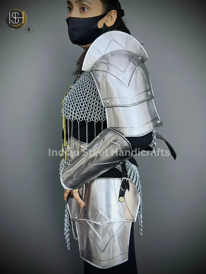 Medieval Knight Armor, Brave Lady Armor, Cosplay Armor, Sca Armor, Larp Armor, Fantasy Armor, Gift for women. ISH Collection