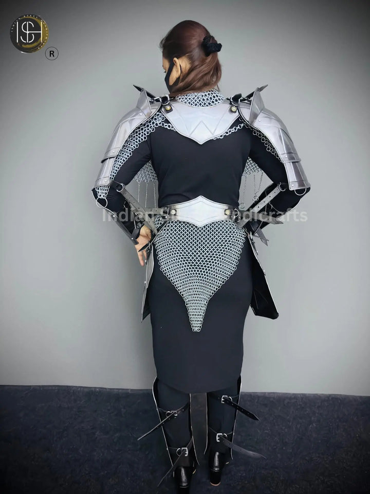 Medieval Knight Armor, Brave Lady Armor, Cosplay Armor, Sca Armor, Larp Armor, Fantasy Armor, Gift for women. ISH Collection