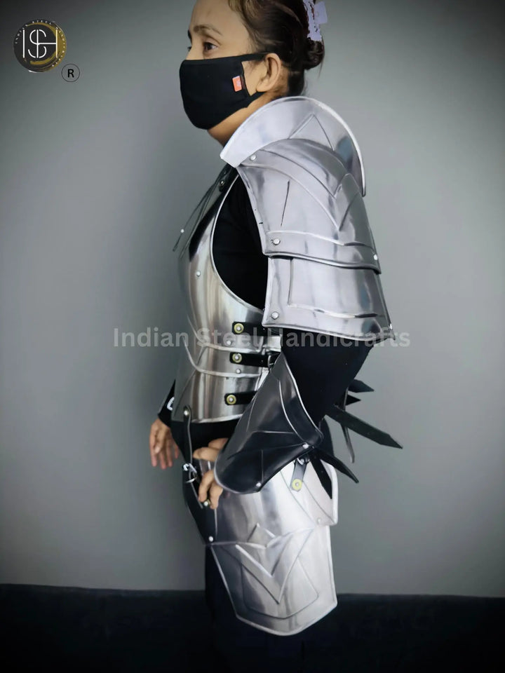 Medieval Knight Female Armor,Larp Armor, Fantasy Costume, Cosplay Armor, Sca Armor,Cosplay, Clothing, Larp Costume, Gift item ISH Collection