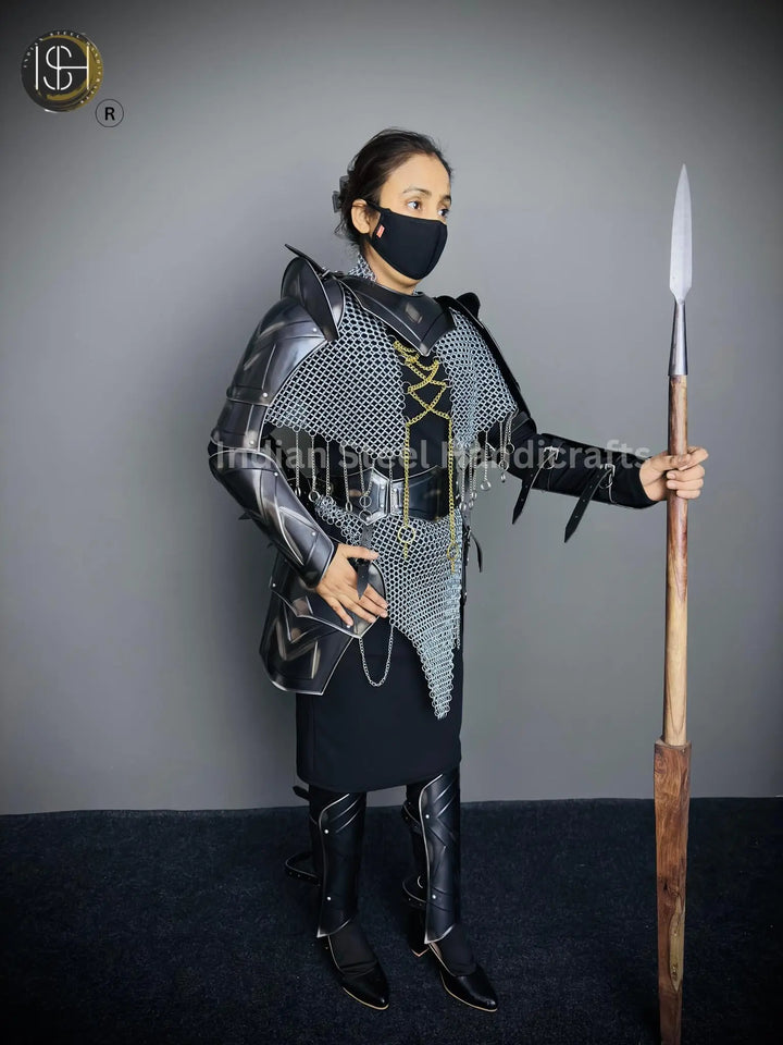 Medieval Knight Armor, Brave Lady Armor, Cosplay Armor, Sca Armor, Larp Armor, Fantasy Armor, Gift for women. ISH Collection