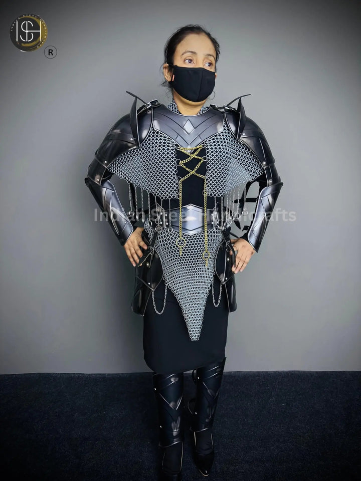 Medieval Knight Armor, Brave Lady Armor, Cosplay Armor, Sca Armor, Larp Armor, Fantasy Armor, Gift for women. ISH Collection