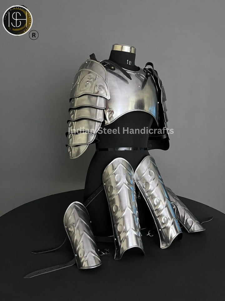 Medieval Knight Lady Armor: Steel Female Costume - LARP Cosplay