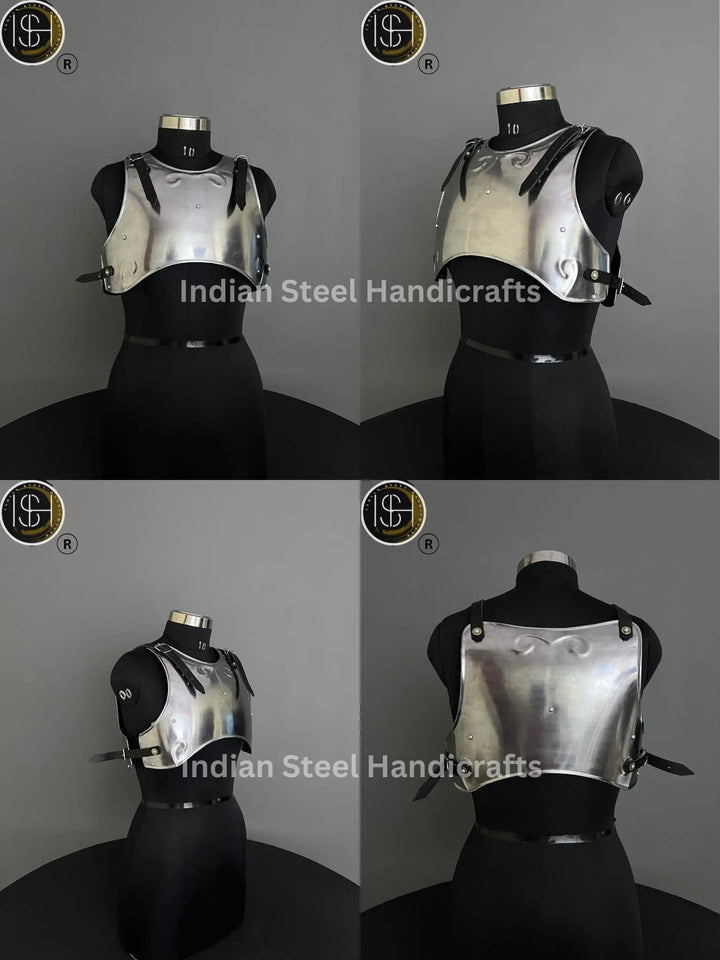 Medieval Knight Lady Armor: Steel Female Costume - LARP Cosplay