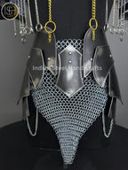 Medieval Cuirass Armor: Steel Chainmail, Lady Cosplay LARP Costume
