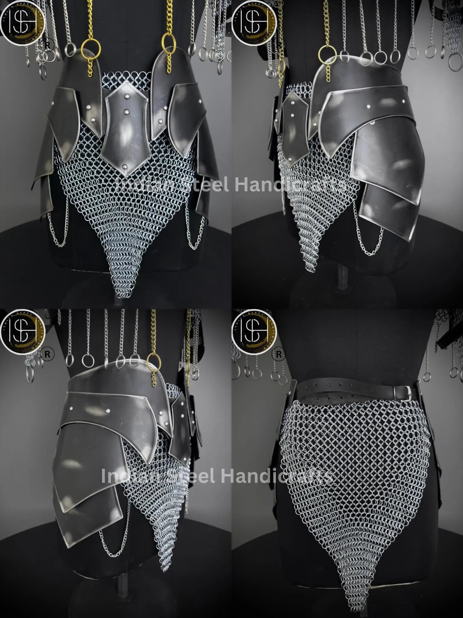 Medieval Cuirass Armor: Steel Chainmail, Lady Cosplay LARP Costume