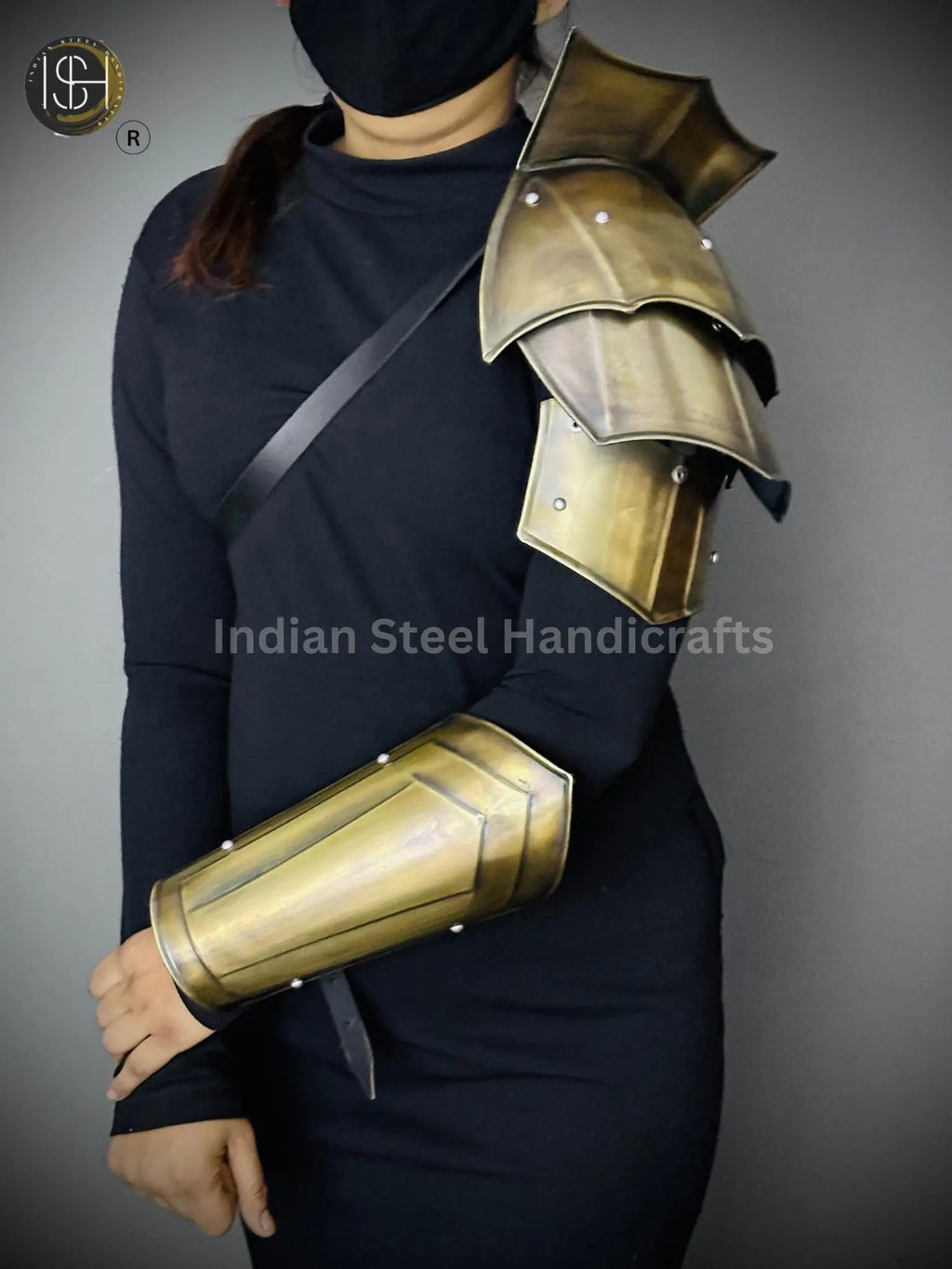 Medieval Knight Shoulder & Bracer Armor, Larp Armor,Fantasy Armor, Cosplay Armor, Sca Armor, Costume Armor, Gift for Men/Women ISH Collection