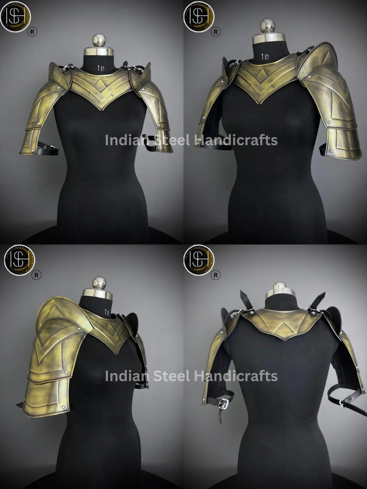 Medieval Cuirass Armor: 20 Gauge Steel Brave Lady Cosplay Set