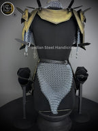 Medieval Cuirass Armor, Brave Lady Armor, Chainmail Armor, Cosplay Armor, Sca Armor, Larp Armor, Fantasy Armor, Gift for women. ISH Collection