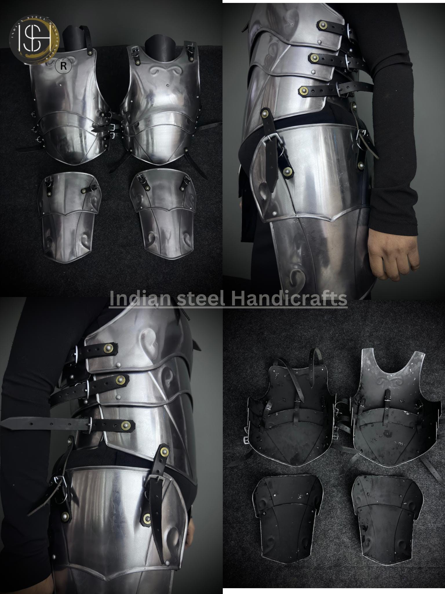 Medieval Knight Armor, Fantasy female Chest & Tesset armor, Sca, Cosplay, Larp Armor Costume, Gift items.